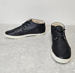 TOMS Paseo Mens Mid Black/White Leather Sneaker/Chukka Boots-Size 11.5M